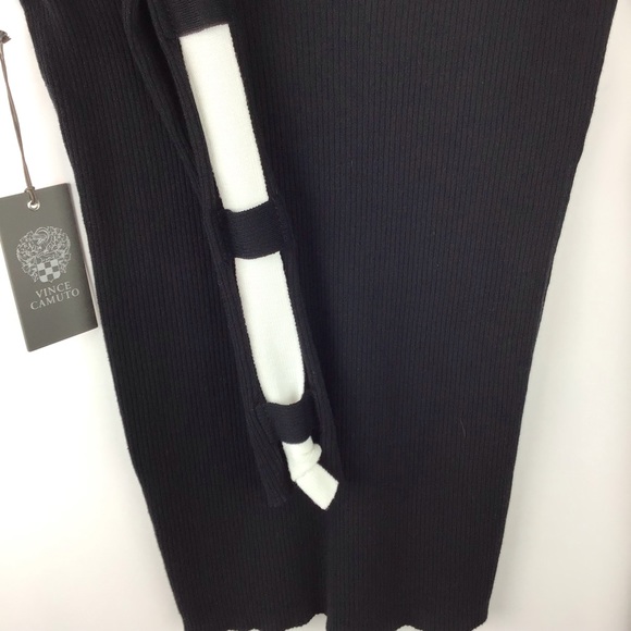 Vince Camuto Contrast Sleeve Ribbed Sweater l XS - Picture 5 of 8